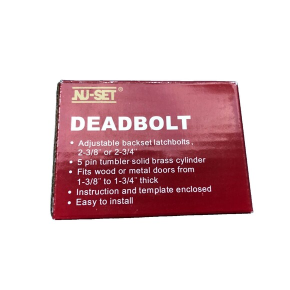 1 NU-SET Contractor Deadbolt lock, code to 13525. two keys- Home Security - Picture 5 of 6